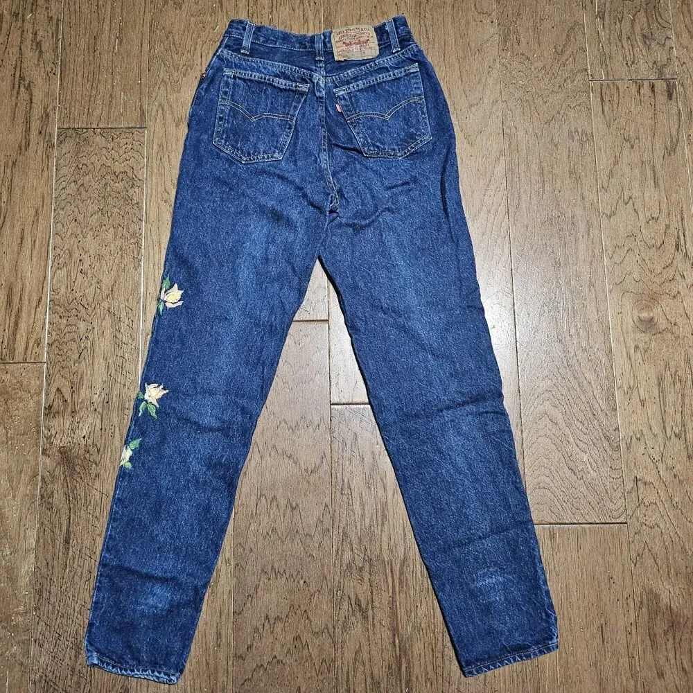 Vtg 90s Levis 501 XX 17501 0115 Womens Denim Jeans Size 9 Blue Made In USA 26x32 - Picture 5 of 15